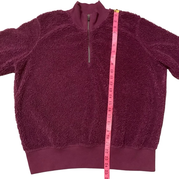 NORTHERN REFLECTIONS DEEP PLUM PURPLE HALF ZIP DEEP PILE FLEECE SWEATER/Size M - Picture 11 of 13